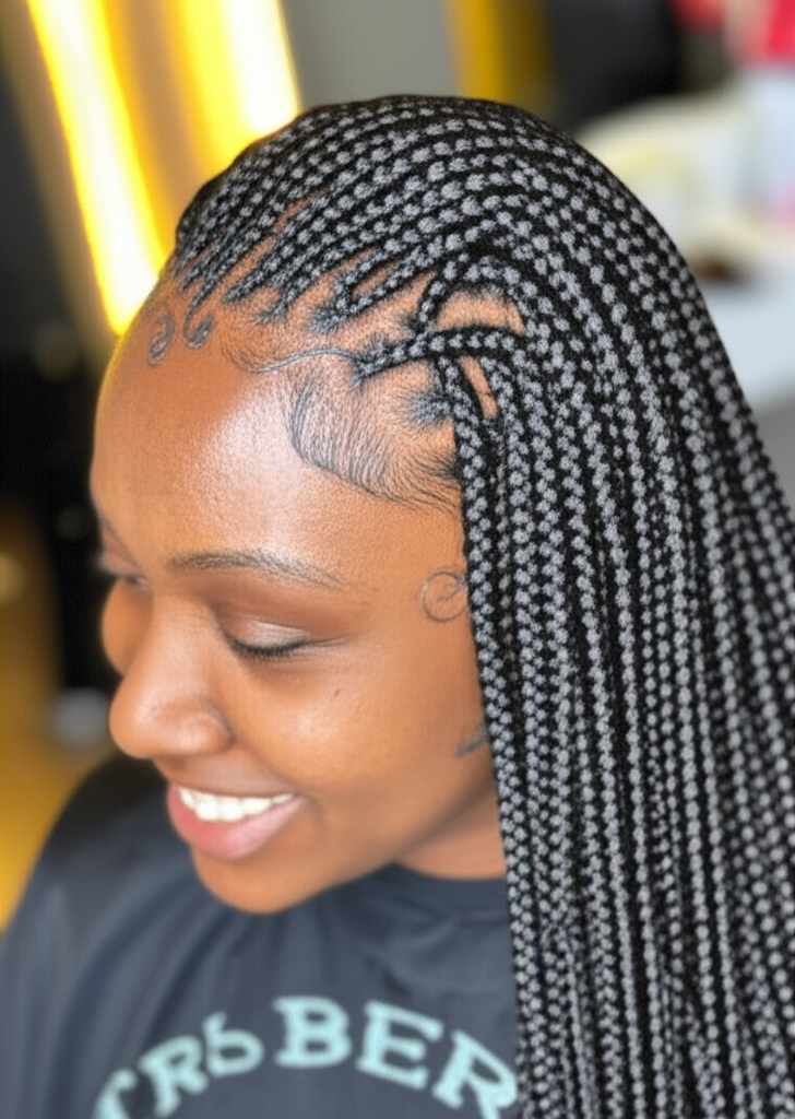 Box Braids hairstyle by Crown Studio Frederick MD